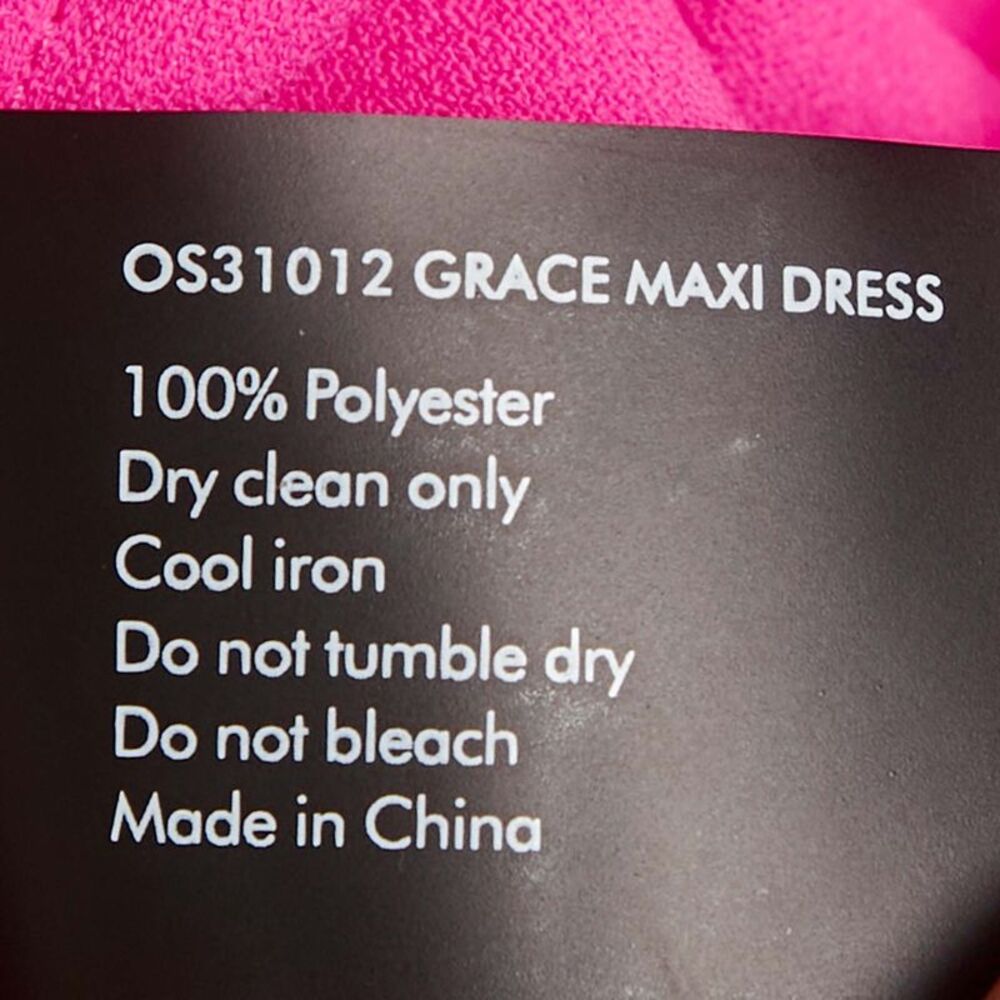 Solace London Fuchsia Pink Crepe Grace Maxi Dress Xs - Picture 5 of 5